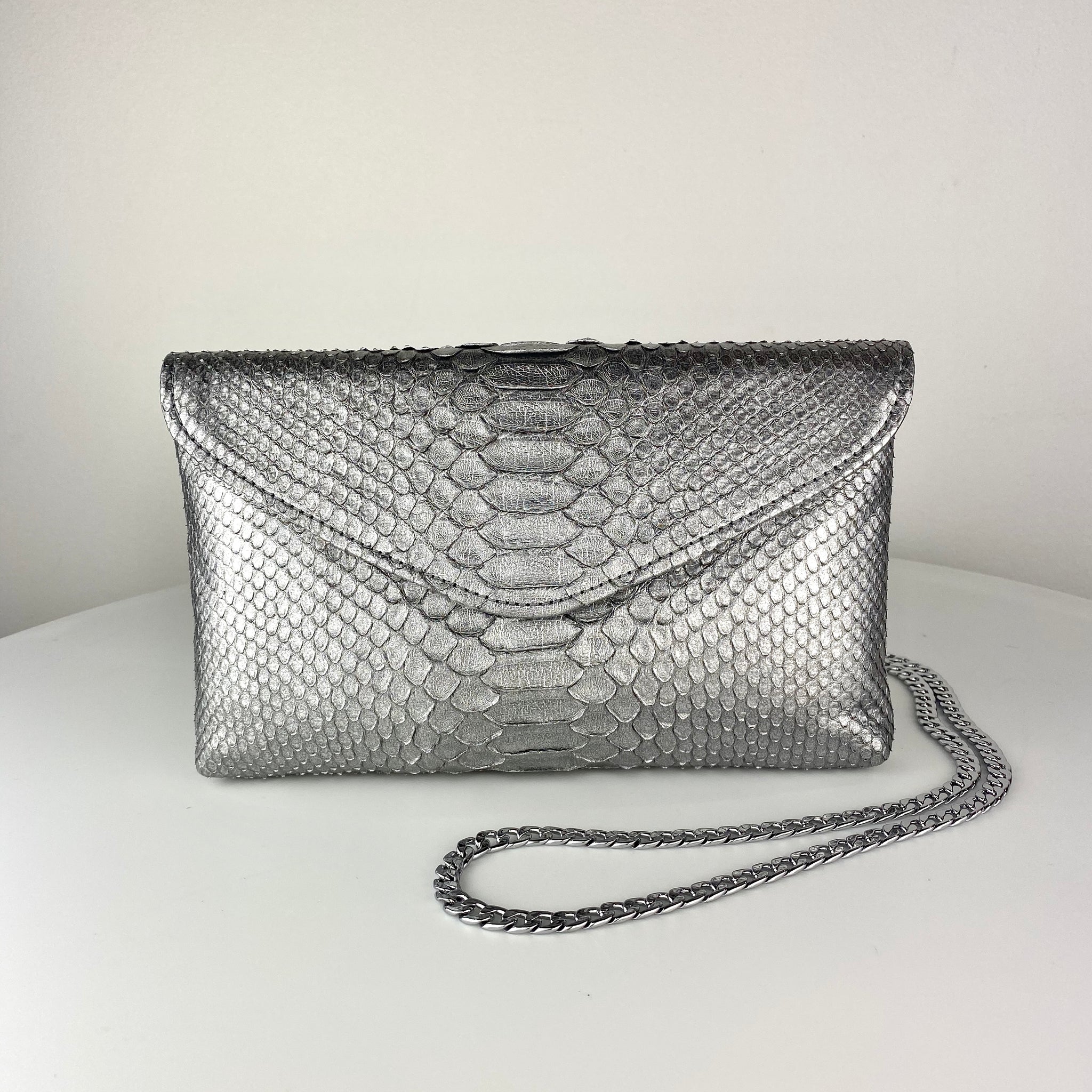 Designer Python Bucket Bag - Beige Snakeskin