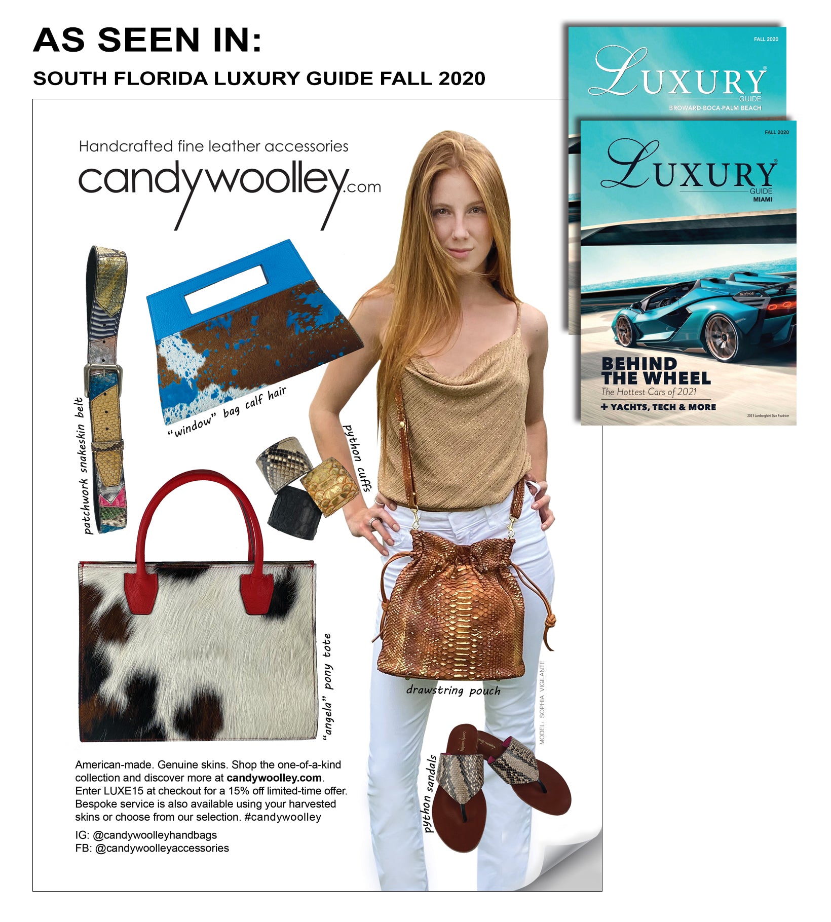 FEATURED ON SOUTH FLORIDA LUXURY GUIDE - FALL 2020
