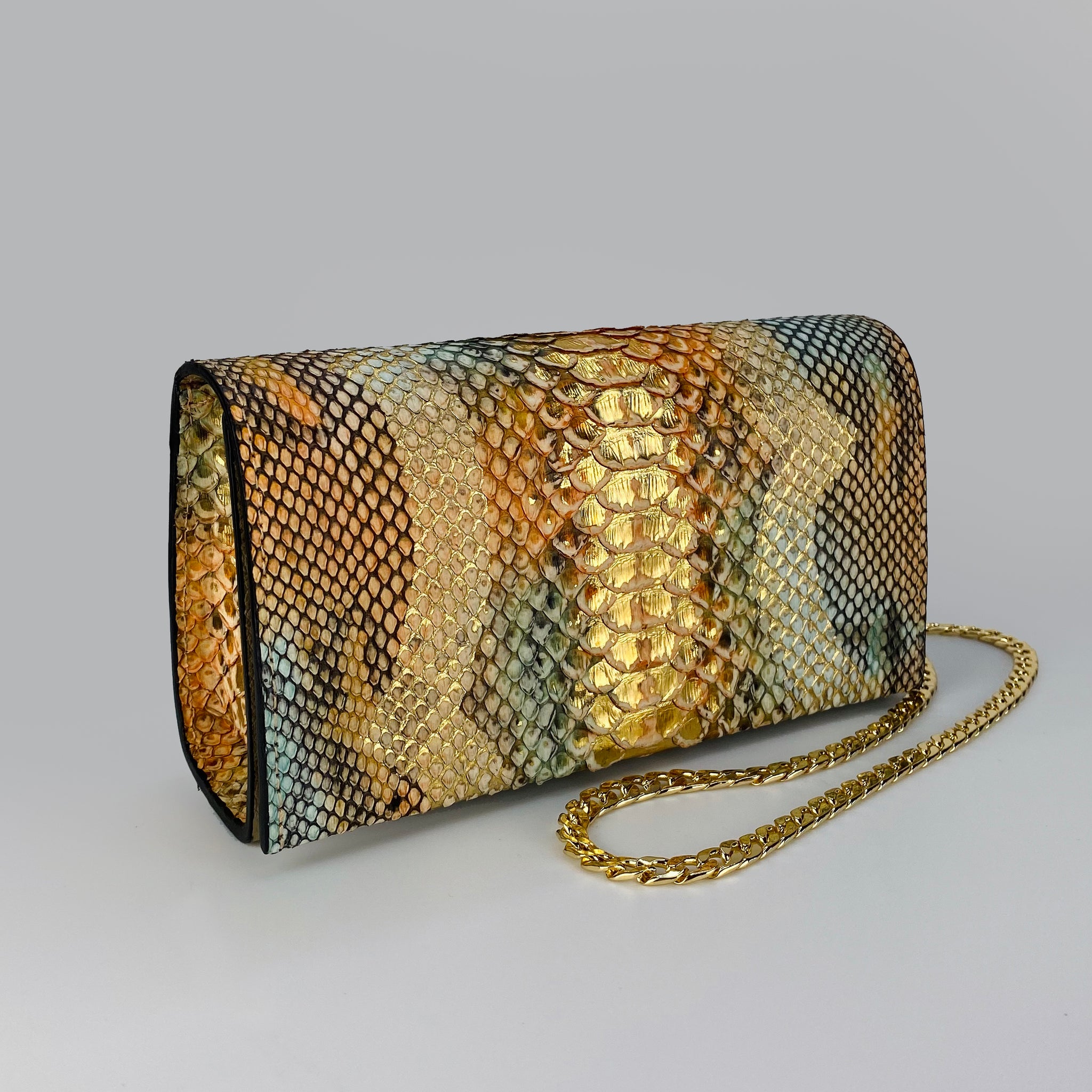PASTELS & GOLD, BOX CLUTCH, EXOTIC