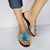 Genuine Python Cyan & Dusty Blush Flat Slide Sandals. Size Available 9. [NEW: NON-SLIP & SOLE PROTECTOR]