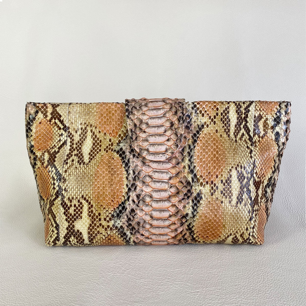 NELLY PYTHON BAG IN SORBETTO SHADES. MAGNETIC FRAME